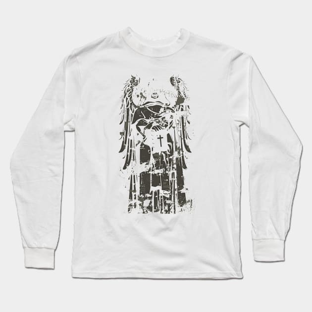 Black Angel Long Sleeve T-Shirt by Designious